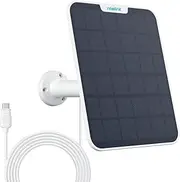 Reolink 6 W White Solar Panel + 4 m Cable for Reolink Camera Wireless Outdoor Surveillance on Battery, Argus 2E, Argus 3 Pro, Argus Eco, Argus PT, Go Plus, Go PT Plus, Duo 2, Duo 2 LTE