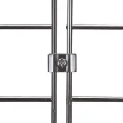Set of 20 Wire Grid Panel Connectors Chrome Connector Connect Join 1/4" Gauge
