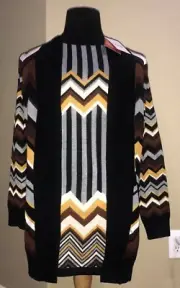 MISSONI for Target 2019 Womens Sweater Dress & Open Zig-Zag Cardigan 2pc set M