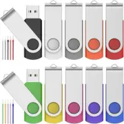 64GB Flash Drive Pack of 10 USB 2.0 Thumb Drives High Capacity 64 GB Memory S...