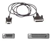 Belkin PRO Series DB9 Female-to-DB25 Male Serial Printer 6' Cable Null Modem