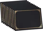 FUNNETOYU 10pcs Certificate Paper Covers for Diplomas and Documents Chic Design Practical Use Stylish Paper Holders for Certificates Photos More Elegant Finish