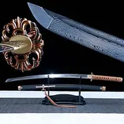 Katana 103cm Medieval 608 Damascus Steel Samurai Sword Sharp Real Steel Weapons