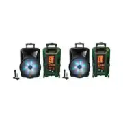 2 Mr. Dj USA DJ18BAT 18" 5000W Max Power Speaker with Built-In Bluetooth & Batte