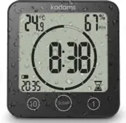 KADAMS Digital Clock Timer with Alarm, Waterproof for Water Spray for Bathroom