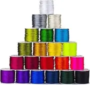 2mm Thick Rattail Satin Silky Nylon Cord String, Ideal for Crafts Beading Cord & Jewelry Making in 23 Beautiful Colours by Neotrims UK. [Off-White, 10 Meters]