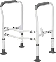 Toilet Armrest,Adjustable Toilet Grab Bar,Bathroom Safety Frame,Vertical Armrest, Commode Safety Handrail,for Senior,Handicap,Disabled