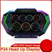 AD Digital Car LCD Head Up Display Slope Meter Speed Alarm KM/H MPH Speedometers