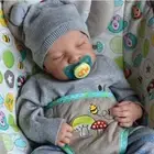 19 Inches Levi Reborn Baby Realistic silicone Body Boy Newborn Finished Hair