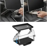BANKKY Center Console Organizer Tray for Tesla Model 3&Y Accessories 2024-2017 (Not fit 2024 Model 3), Hidden Magnetic Under Screen Storage Box Behind Screen Tray, Dashboard Organizer Tissue Holder