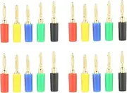 SustVita Speaker Banana Plug, 20 Pcs/Set, 2mm, Mixed Colors - Ideal for Amplifier and Test Probes, Ensures Maximum Signal Transfer & Durability