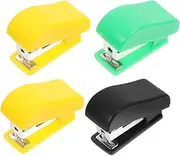 DOITOOL 4pcs Cartoon Mini Stapler Lightweight Desktop Staplers for Home Office School Adorable Handheld Design Random Colors Fun Portable Stationery