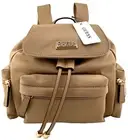 GUESS AVIEL LOGO BACKPACK BAG HANDBAG Tan Brown AUTHENTIC • BRAND NEW WITH TAGS