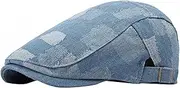 [yuksok] Beret Cap Women Men Flat Cap British Herringbone Hat Male Newsboy Hat Cabbie Hat for Fishing Gardening Hunting Outdoor Travel