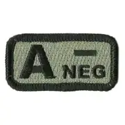 VELCRO® BRAND Fastener Morale Patch Blood Type A- Neg Foliage 1x2"