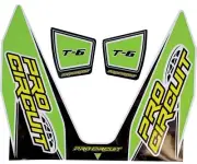 Pro Circuit Green/Yellow/Black T-6 Exhaust Decal Kit (DC22T6-GRN)
