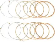 12 PCS Guitar Strings Replacement 12 String Acoustic, Classical Guitar Steel for Folk Musical Instrument Parts