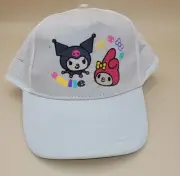 Hello Kitty Beige Trucker Cap Kuromi & My Melody Snap Youth Adult Ships FAST!