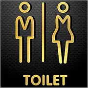 Men's and Women's Restroom Signs, Acrylic Toilet Signs, Bathroom Door Decor, 3D Raised Icons, for Offices, Businesses, and Restaurants(B)