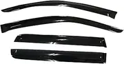 YW AUTO Out Channel Ventvisor/Window Deflectors/Window Visor | Fits 2013-2021 Mitsubishi Outlander, 4 pcs.
