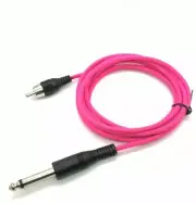 Heavy Duty Silicone Tattoo machine RCA Cord 6'ft with 1/4" Plug