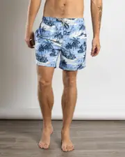 [Rip Curl] Rip Curl Men's Dreamers Volley Shorts in Sky Blue Size Large L Sky Blue