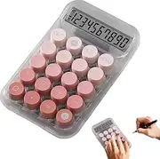 Aesthetic Calculator | Anti-Slip Desk Calculator Mechanical Buttons,Handheld Transparent Mechanical Calculator for Efficient Calculations