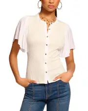 Ramy Brook Colette Flutter Sleeve Top