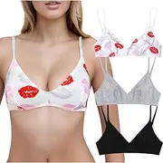 [Varsbaby] Women's Push Up Embroidery Bras Set Lace Lingerie Bra and Panties