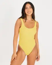 [Roxy] Roxy Women's Love New One Piece Bathing Suit in Beach Ball Yellow Size XS XS Beach Ball Yellow