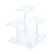 Clear Perfume Stand with 4 Tiers Doll Shelf Rack Jewelry Organizer