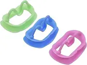 3 Pcs Silicone Mouth Opener, Dental Cheek Retractor for Teeth Whitening,Reusable Intraoral Lip Retractor (Multi-colored)