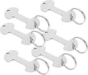 Angoily 6Pcs Shopping Trolley Tokens Key Ring Pendant Keychain Accessories for Grocery Carts Easy to Use and Disassemble and Convenient for Everyday Carry