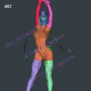 Cammy Raise Hands 1/4 3D Print Model Kit Unpainted Unassembled 002 Version