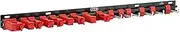 JCK Professional Quality Aluminum Multi-Purpose Tool Organizer (Gardening) Red clips & Black Aluminum rack Organize your Gardening tools secure clip combination toolbox socket storage