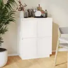 Sideboard White 60x34x75 cm Solid Wood Pine vidaXL