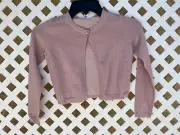 One-Button Girls Crop Cardigan Nordstrom Rack rose Size 5 NWT