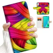 ( For Vivo Y20S ) Wallet Flip Case Cover AJ23214 Abstract Rainbow