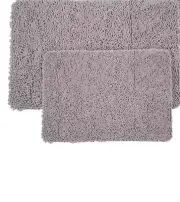 2 Pc. Lavish Home Chenille Bath Mat Set Color: Gray