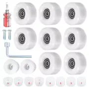 8pack Roller Skate Wheels Quad with ABEC-9 Bearing 82A PU 2 Toe Stoppers