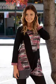 Mosaic Splice Tunic--THR-12156