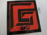 GNU snowboard 2014 BIG G Red STICKER Flawless New Old Stock Lib Tech