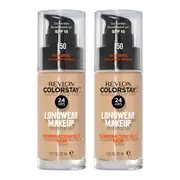 Revlon ColorStay Longwear Makeup Combination/Oily Skin SPF15 30ml 150 BUFF - 2 pack