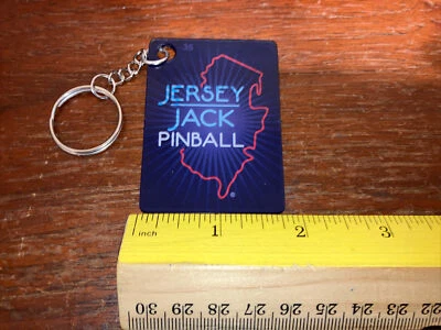 Jersey Jack Pinball Promo Plastic Key Chain Fob - NEW On Keychain