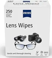 ZEISS Lens Wipes Pack of 250 Individuly Wrapped Wipes