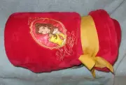 New Disney Store Beauty and the Beast Belle Red Embroidered Throw