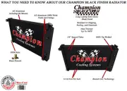 JR Champion 3 Row Black Finish Radiator for 1978 - 1987 Chevrolet Monte Carlo (for: Chevrolet)