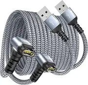 Garmin Watch Charger Cable Right Angle [2-Pack,1.2m] Compatible with Garmin Fenix 8 7 7S 7X 6 6S 6X 5 5S 5X Plus Pro,Forerunner 955 965 45 245,Instinct,Approach S62,Vivoactive 5 4 4S,Venu,Epix,Quatix