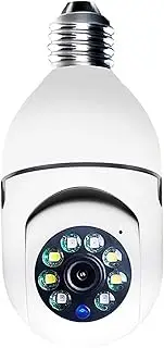 E27 Bulb Camera, Security Light Camera with Speaker Pan Tilt and Mic Smart Motion Detection Night Vision WiFi Connection 360 Degree Wireless Home Surveillance Cameras for Home/596