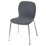 KARLPETTER chair, Gunnared medium grey/Sefast chrome-plated